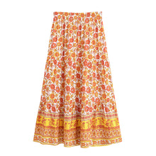 Load image into Gallery viewer, Boho Skirt, Maxi Skirt, Bohemian Wild Flower
