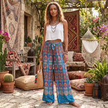 Load image into Gallery viewer, Multi Floral Print ,Bohemian Pants ,Boho Pant
