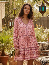 Load image into Gallery viewer, Mini Dress, Boho Sundress,Front Button Ruffles
