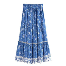 Load image into Gallery viewer, Elastic Waist Boho Skirt,A-line Maxi Skirts
