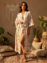Load image into Gallery viewer, Boho Kimono,Gypsy Floral ,Bohemian Robe

