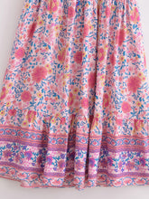 Load image into Gallery viewer, Maxi Dress, Boho Dress,Pink Floral Print

