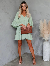 Load image into Gallery viewer, Lace-up Tassel, Bohemian Mini Dress , Boho Sundresses
