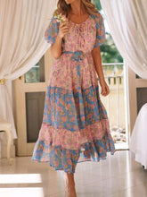 Load image into Gallery viewer, Floral Print ,Bohemian Maxi Dress,Boho Sundress
