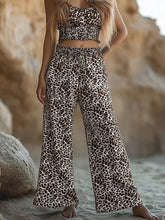 Load image into Gallery viewer, Leopard Print ,Two Piece Outfits ,Boho Sets

