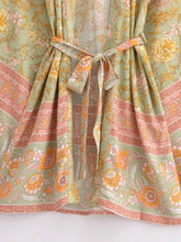 Load image into Gallery viewer, Boho Short Robe,Beach Bohemian Kimono ,Bikini Cover-ups
