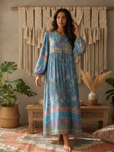 Load image into Gallery viewer, Wild Flower ,Beach Bohemian Maxi Dress, Boho Dress
