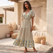 Load image into Gallery viewer, Floral Print , Bohemian Maxi Dress,Boho Sundress
