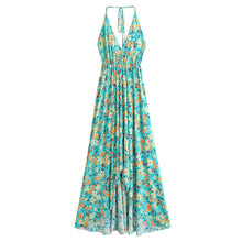 Load image into Gallery viewer, Wild Floral ,Open Back,Strapless Boho Dress
