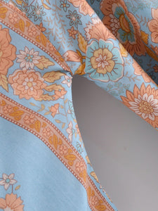 Multi Floral Bohemian Kimono ,Boho Maxi Robe