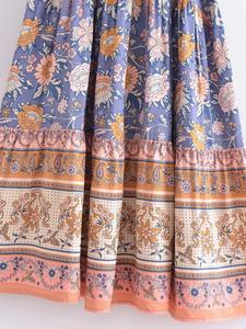 Bohemian Midi Dress ,Beachwear Lady, Happie Dresses Robe