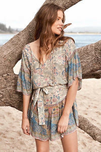 Mini Dress, Boho Sundress,Floral Print