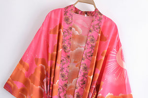 Star and Moon,Bohemian Kimono,Boho Cover-ups