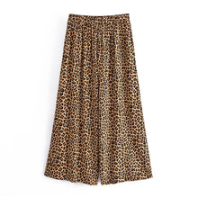 Load image into Gallery viewer, Leopard Print Bohemian Pants ,Wide Leg Boho Pants
