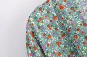 Green Floral Kimono,Beach Boho Bikini Cover-up