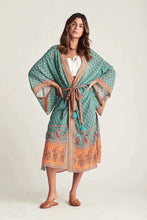 Load image into Gallery viewer, Pink Floral Print,Bohemian Kimono,Boho Robe

