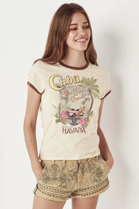 Boho Tees,Vintage T Shirt ,Cuba Havana