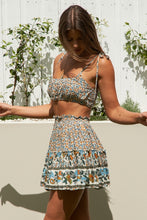 Load image into Gallery viewer, Boho Sets,Mini Skirt and Tops,Wild Flowers
