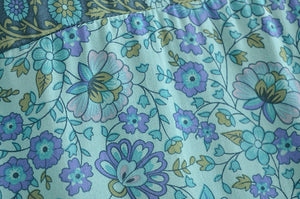 Green Floral Print, Loose Blouses ,Boho Shirts