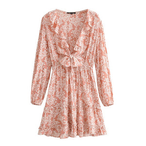Mini Dress, Boho Sundress,Floral print