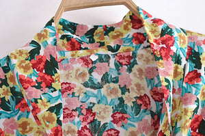 Floral Print,Short Robe Kimono,Bikini Cover-up