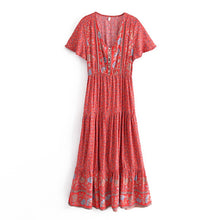 Load image into Gallery viewer, Floral Print , Bohemian Maxi Dress,Boho Sundress
