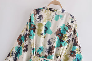 Tie Dye Print , Bohemian Robe,Boho Kimono