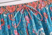 Load image into Gallery viewer, Purple Floral Print,Bohemian Skirt,Boho Maxi Skirt
