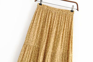 Boho Skirt, Maxi Skirt,Leopard Flower