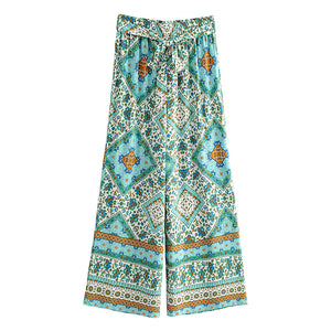 Boho Sets, Floral Print ,Pants and Tops Outfits