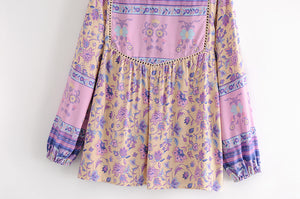 Boho Blouse, Vintage Blouse,Floral Print