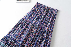 Boho Skirt, Maxi Skirt, Bohemian Wild Flower