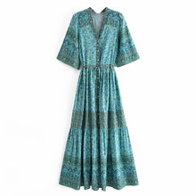 Load image into Gallery viewer, Floral Print , Bohemian Sundress,Boho Maxi Dress
