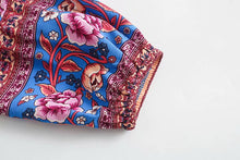 Load image into Gallery viewer, Boho Blouse, Vintage shirts,Floral print
