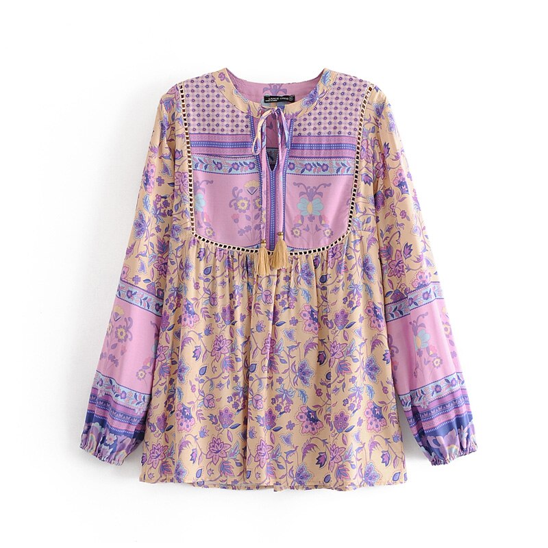 Boho Blouse, Vintage Blouse,Floral Print