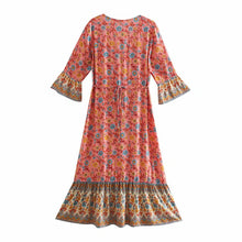 Load image into Gallery viewer, Maxi Dress, Boho Sundress,Floral Print
