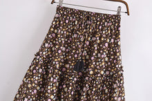 Load image into Gallery viewer, Floral  print,, boho skirt , Bohemian mini skirts

