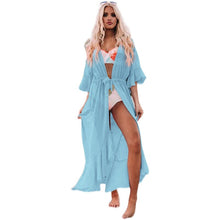 Load image into Gallery viewer, solid sashes, Bohemian dress , Boho maxi sundress
