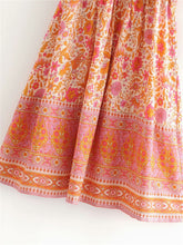 Load image into Gallery viewer, Mini Dress, Boho Dresses,Pink Floral Print
