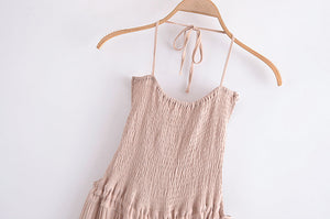 Backless Bohemian Maxi Dress, Boho Strapless Dress
