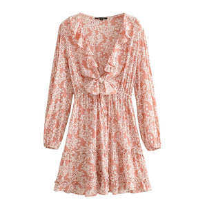 Mini Dress, Boho Sundress,Floral print