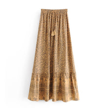 Load image into Gallery viewer, Leopard Floral print ,Boho Maxi Skirt
