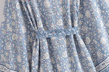 Load image into Gallery viewer, Porcelain Floral print ,Bohemian Cover-ups ,Boho Kimono
