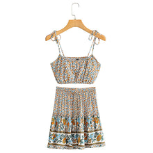 Load image into Gallery viewer, Boho Sets,Mini Skirt and Tops,Wild Flowers
