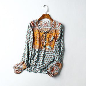 Boho Blouse, Vintage Blouse,Floral Print