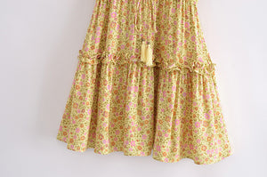Floral print , Bohemian  dress , Boho mini vestidos