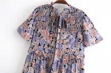 Load image into Gallery viewer, Floral print  ruffles, midi dress, Boho dress
