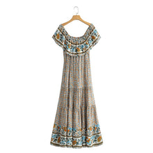 Load image into Gallery viewer, Floral Print , Bohemian Dress,Boho Maxi Dress
