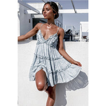 Load image into Gallery viewer, Floral print ,Bohemian mini dress,Boho sundress
