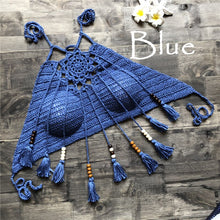 Load image into Gallery viewer, Hollow Out Tassel ,Sexy Crop Tops
